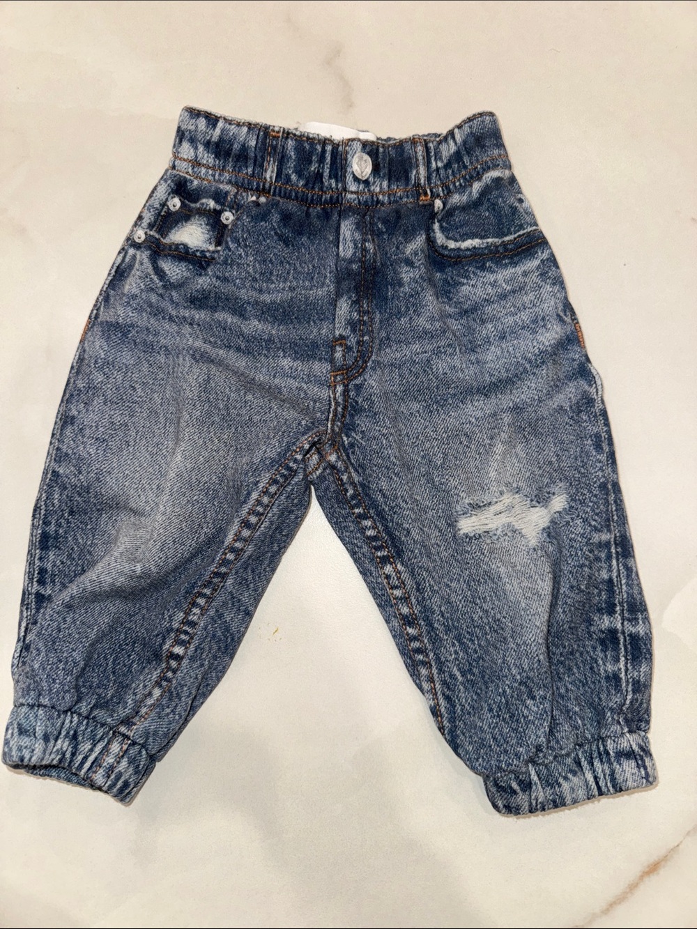 Rag & Bone Blue Baby Mini Miramar Denim Look Joggers- 12 m